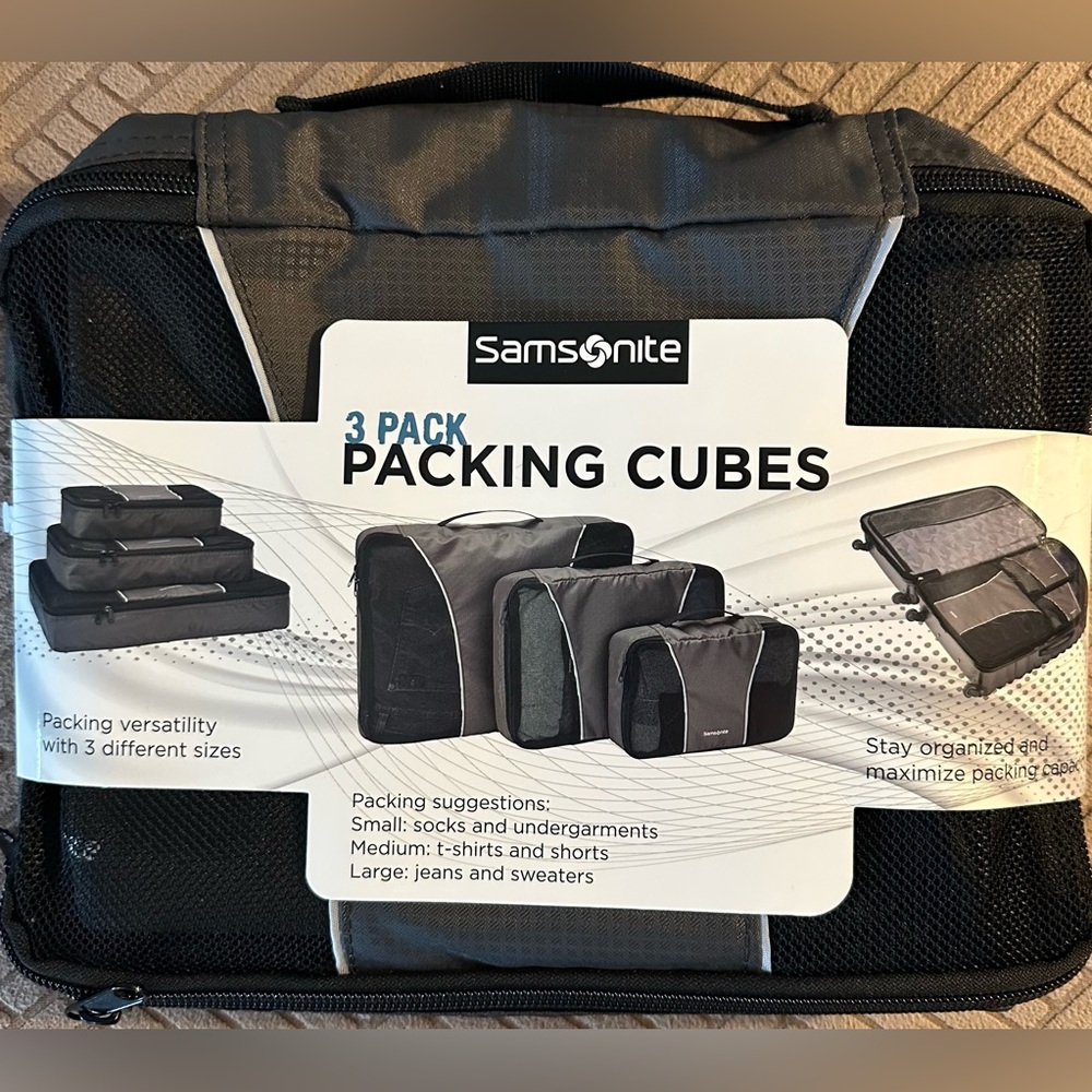 Samsonite Black and Gray Travel Cubes Set